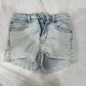 American Eagle Light Wash High Rise Shorts